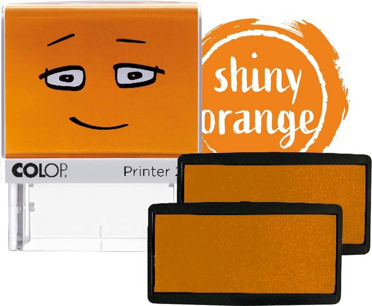 Produktbild: COLOP NIO Ersatz-Stempelkissen, Packung mit 2 Stempelkissen, shiny orange