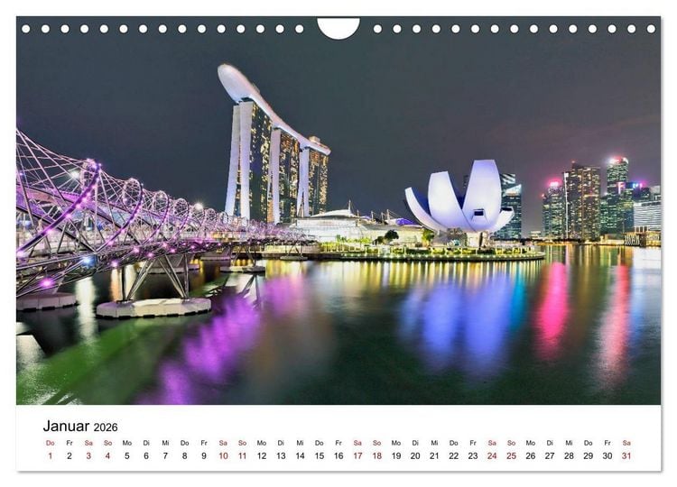 Produktbild: Singapur - Perle S&uuml;dostasiens (Wandkalender 2026 DIN A4 quer), CALVENDO Monatskalender