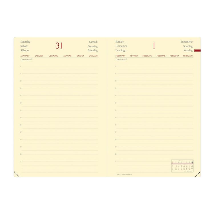 Produktbild: DAILY 21 PREST vz ML Silk weinrot El 2027