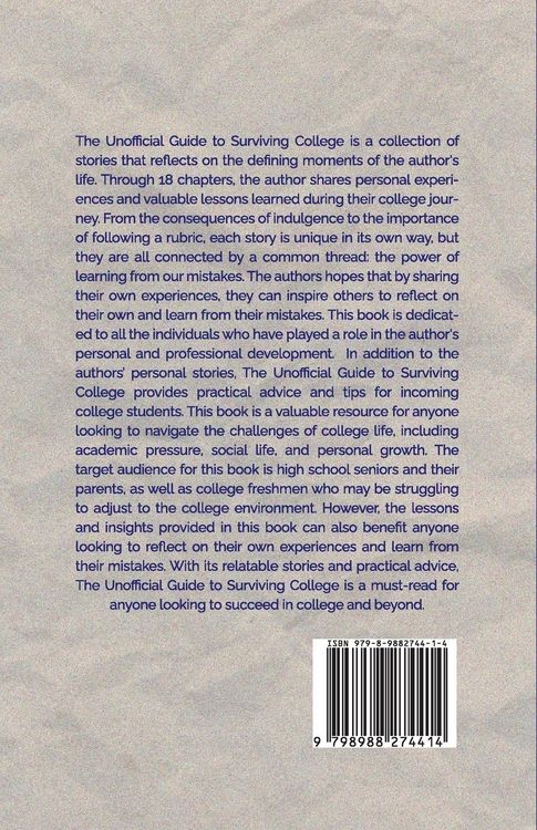 Produktbild: The Unofficial Guide to Surviving College