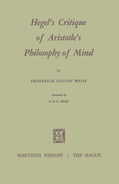 Produktbild: Hegel&rsquo;s Critique of Aristotle&rsquo;s Philosophy of Mind