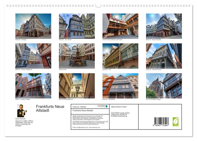 Produktbild: Frankfurts Neue Altstadt (hochwertiger Premium Wandkalender 2026 DIN A2 quer), Kunstdruck in Hochglanz