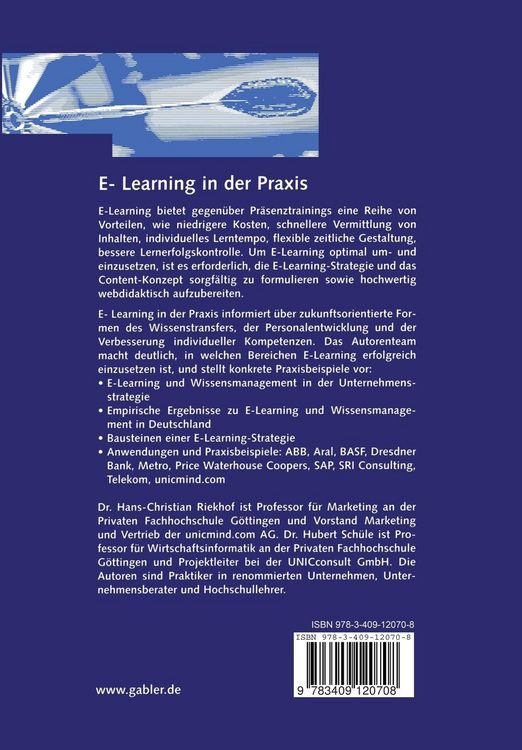 Produktbild: E-Learning in der Praxis