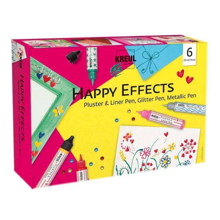 Produktbild: KREUL Verzier und Effektfarben Set Happy Effects 6x29ml