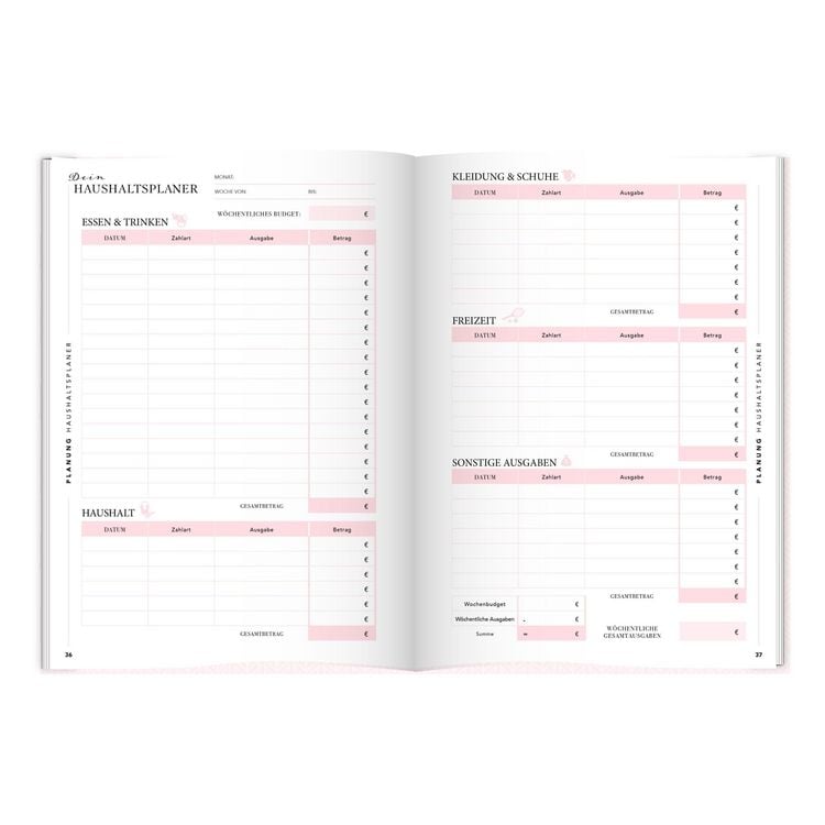Produktbild: Women save Money | Haushalts- und Finanzplaner f&uuml;r Frauen inkl. Spar-Tipps und Spar Challenge f&uuml;r Einnahmen und Ausgaben | Rosa Budgetplaner f&uuml;r 1 Jahr