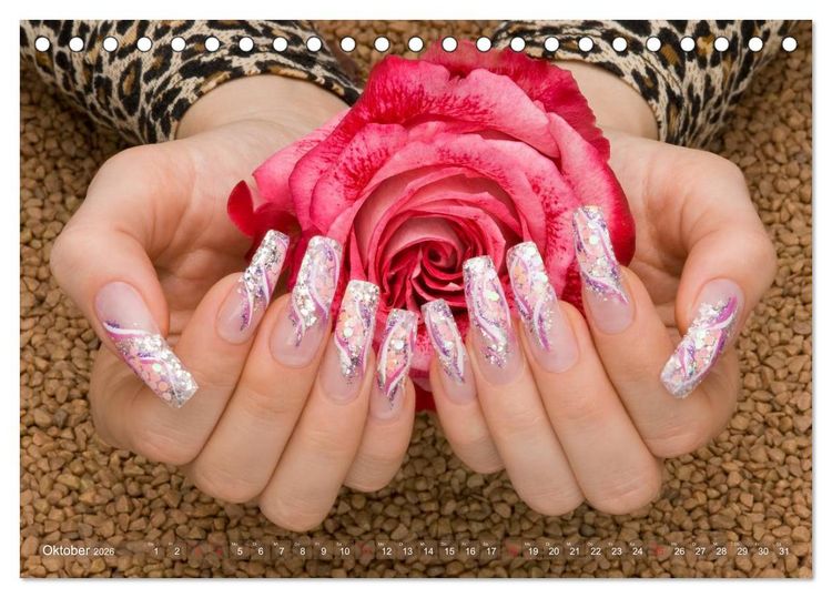 Produktbild: Verg&auml;ngliche Kunst - Nailart Episode 2 (Tischkalender 2026 DIN A5 quer), CALVENDO Monatskalender