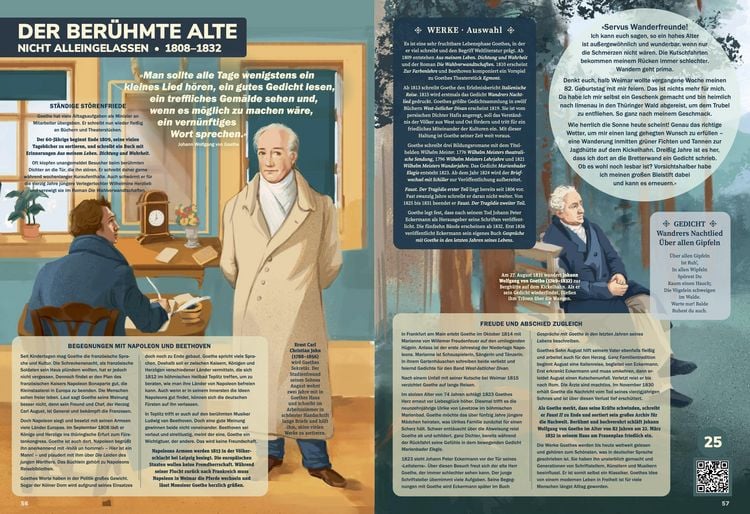 Produktbild: Das große Goethe-Buch. Ein Wissensabenteuer über Johann Wolfgang von Goethe.