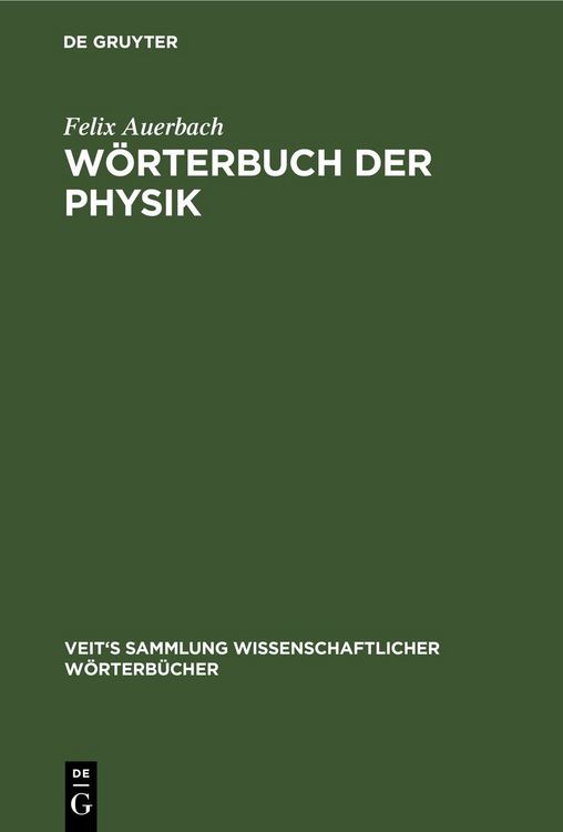 Produktbild: W&ouml;rterbuch der Physik