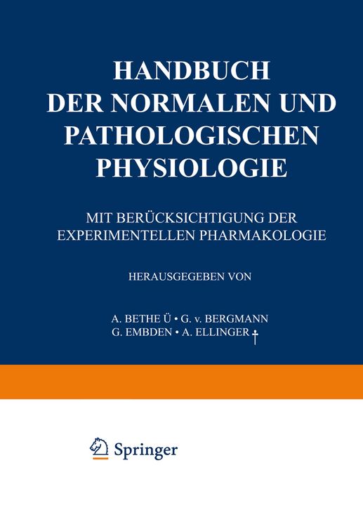 Produktbild: Handbuch der normalen und pathologischen Physiologie