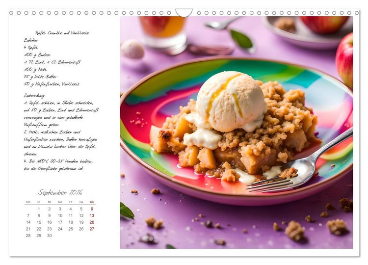 Produktbild: Naschkatzentr&auml;ume - S&uuml;ndhaft leckere Desserts mit einfachen Rezepten (Wandkalender 2026 DIN A3 quer), CALVENDO Monatskalender