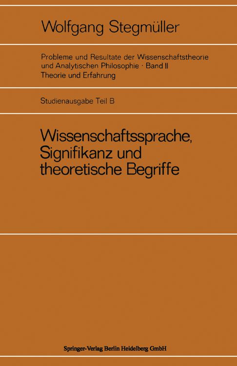 Produktbild: Wissenschaftssprache, Signifikanz und theoretische Begriffe