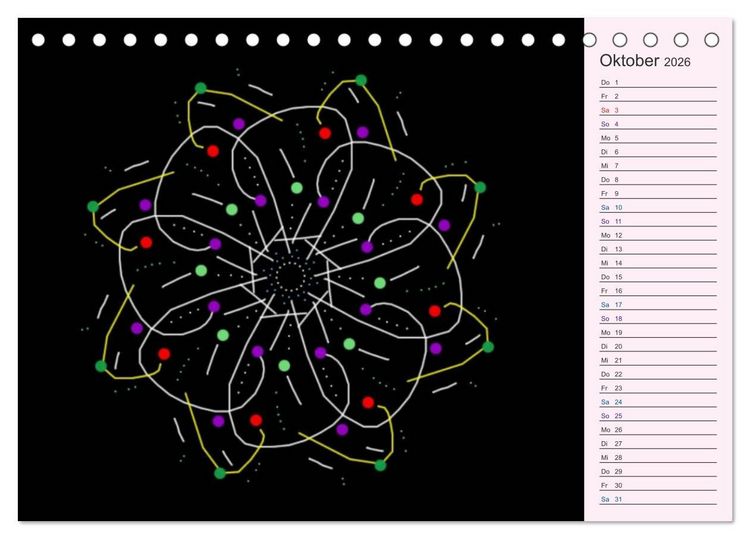 Produktbild: Filigran - Mandalas (Tischkalender 2026 DIN A5 quer), CALVENDO Monatskalender