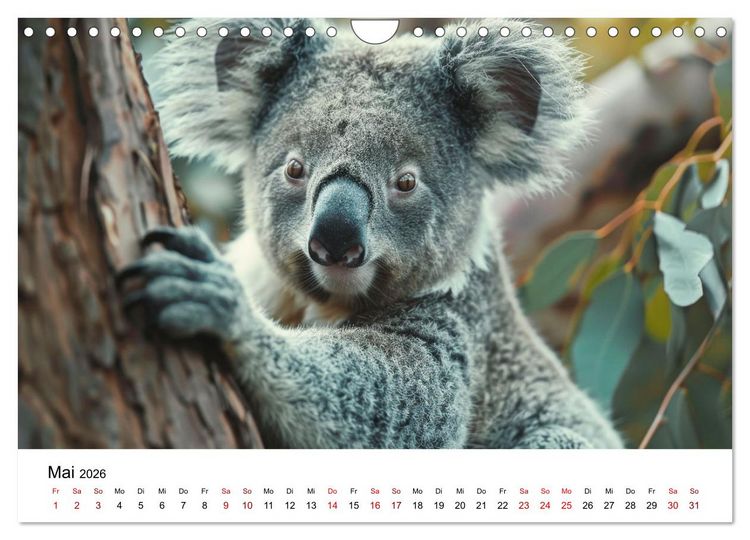 Produktbild: Wildes Down Under: Tiere des Australischen Kontinents (Wandkalender 2026 DIN A4 quer), CALVENDO Monatskalender