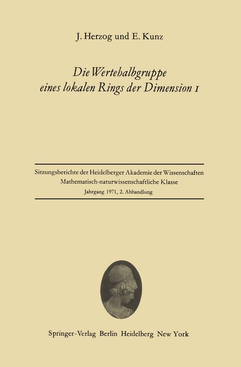 Produktbild: Die Wertehalbgruppe eines lokalen Rings der Dimension I