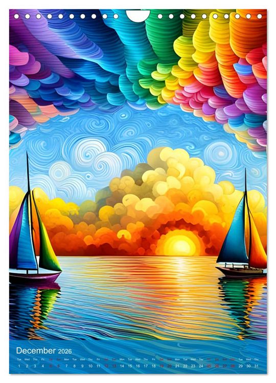 Produktbild: Rainbow Horizons (Wall Calendar 2026 DIN A4 portrait), CALVENDO 12 Month Wall Calendar