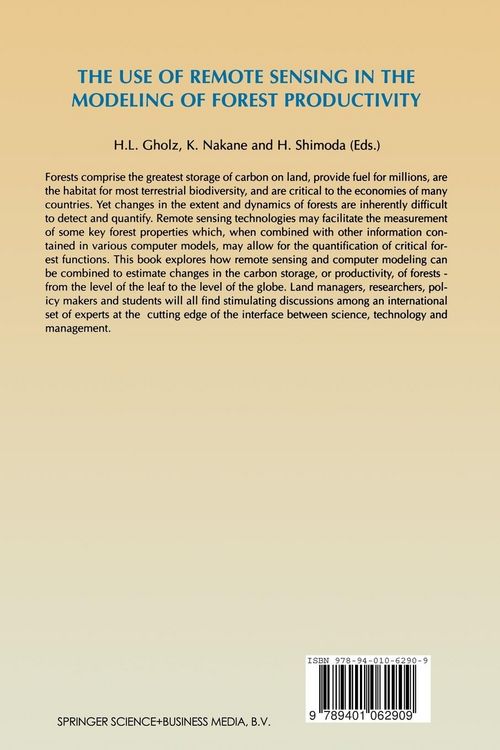 Produktbild: The Use of Remote Sensing in the Modeling of Forest Productivity
