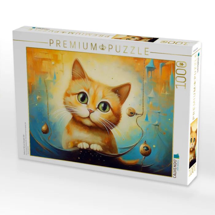 Produktbild: CALVENDO Puzzle Katze Im Stil von Salvador Dali | 1000 Teile Lege-Gr&ouml;&szlig;e 64x48cm Foto-Puzzle f&uuml;r gl&uuml;ckliche Stunden