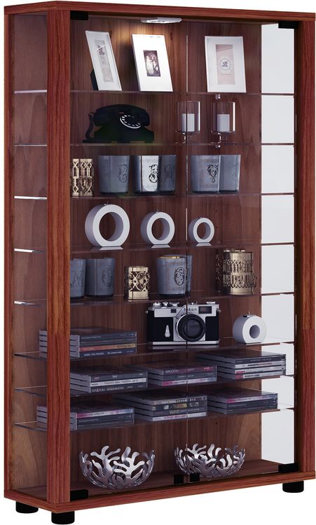 Produktbild: Holz Glas Stand Vitrine Sammelvitrine Lumo Mini