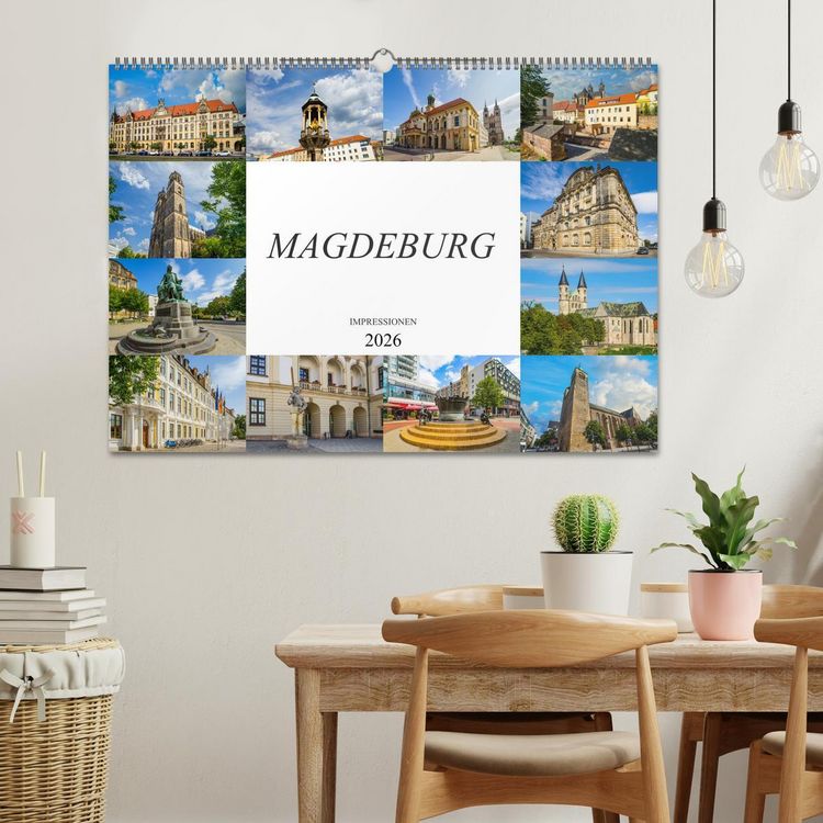 Produktbild: Magdeburg Impressionen (Wandkalender 2026 DIN A2 quer), CALVENDO Monatskalender