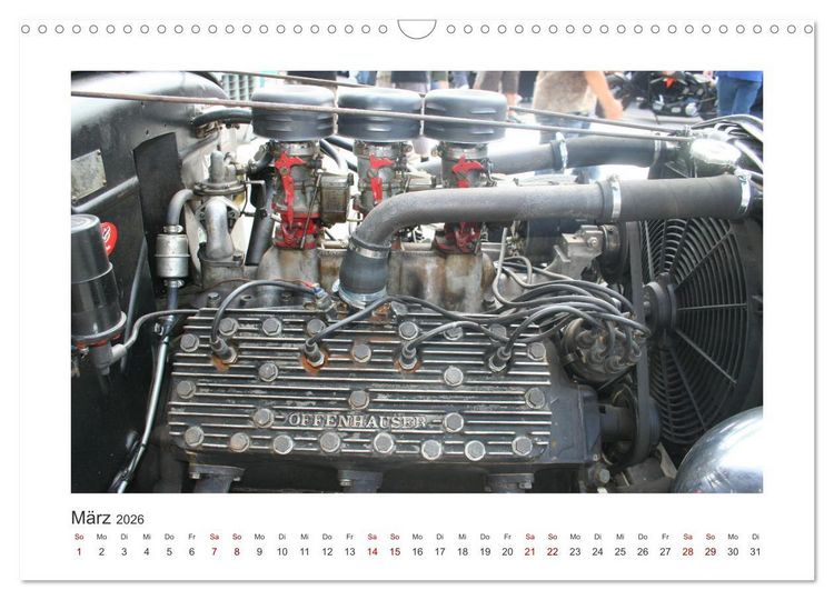 Produktbild: Ford Flathead V8 Motoren (Wandkalender 2026 DIN A3 quer), CALVENDO Monatskalender