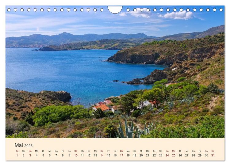 Produktbild: Cote Vermeille - Wo die Pyren&auml;en das Meer k&uuml;ssen (Wandkalender 2026 DIN A4 quer), CALVENDO Monatskalender