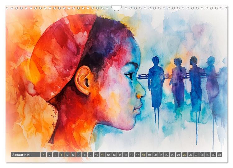 Produktbild: Menschenrechte - W&uuml;rde und Freiheit (Wandkalender 2026 DIN A3 quer), CALVENDO Monatskalender