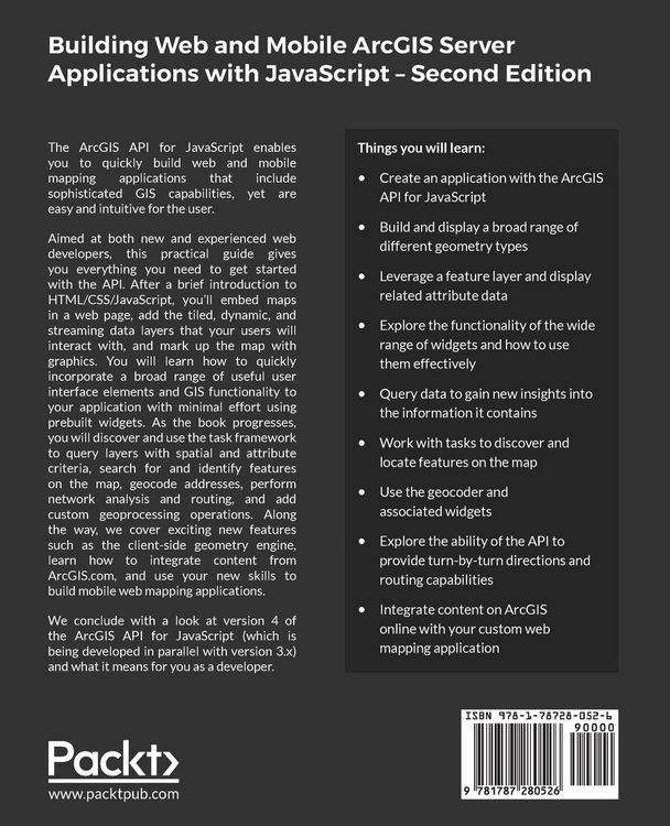 Produktbild: Building Web and Mobile ArcGIS Server Applications with JavaScript - Second Edition