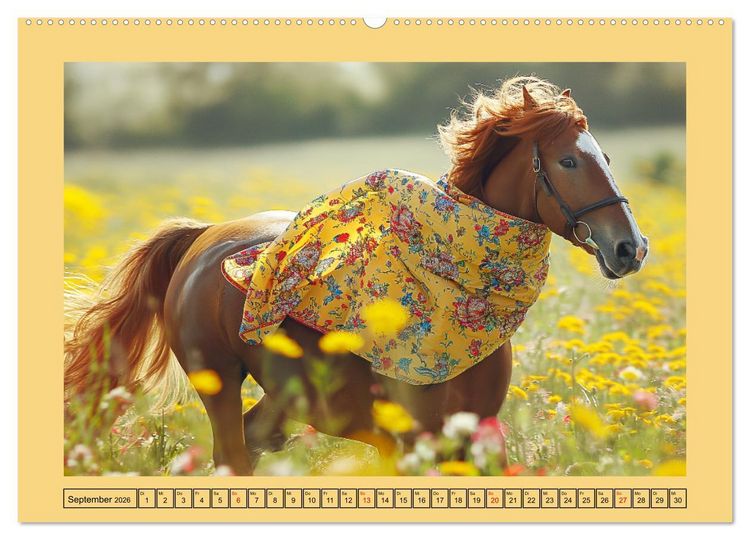 Produktbild: Pferde-Fashion. Modische Highlights auf Hufen (Wandkalender 2026 DIN A2 quer), CALVENDO Monatskalender
