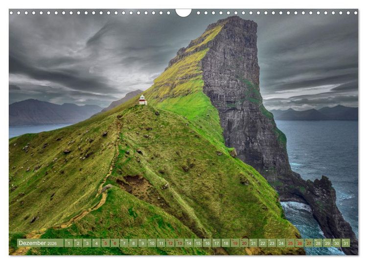 Produktbild: F&auml;r&ouml;er Inseln - Wo Schafe tanzen und die Natur im Winde fliegt (Wandkalender 2026 DIN A3 quer), CALVENDO Monatskalender