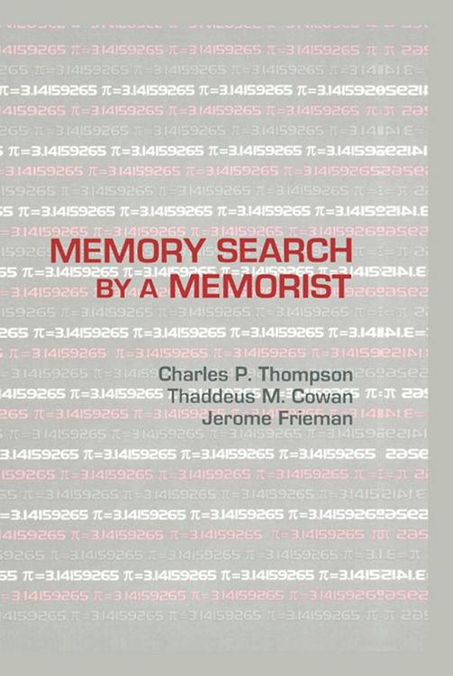 Produktbild: Memory Search By A Memorist