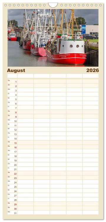Produktbild: Familienplaner 2026 - B&uuml;sumer Impressionen mit 5 Spalten (Wandkalender, 21 x 45 cm) CALVENDO