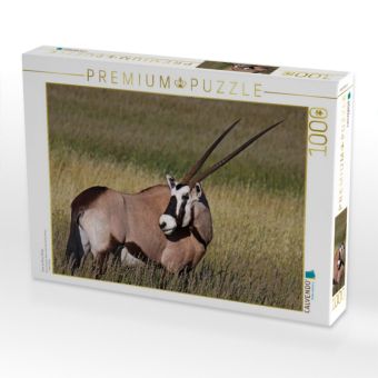 Produktbild: CALVENDO Puzzle Oryx im Gras, Afrika | 1000 Teile Lege-Gr&ouml;&szlig;e 64x48cm Foto-Puzzle f&uuml;r gl&uuml;ckliche Stunden