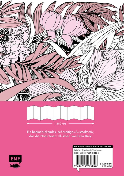 Produktbild: Bl&uuml;ten-Panorama | Atemberaubendes Blumen-Leporello zum Ausmalen und Aufstellen