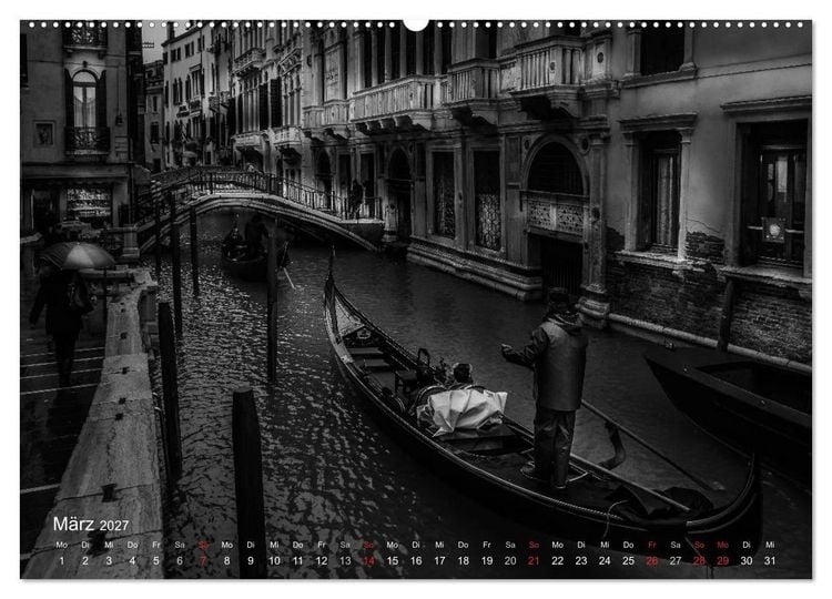 Produktbild: Venedig - Licht und Schatten (hochwertiger Premium Wandkalender 2027 DIN A2 quer), Kunstdruck in Hochglanz