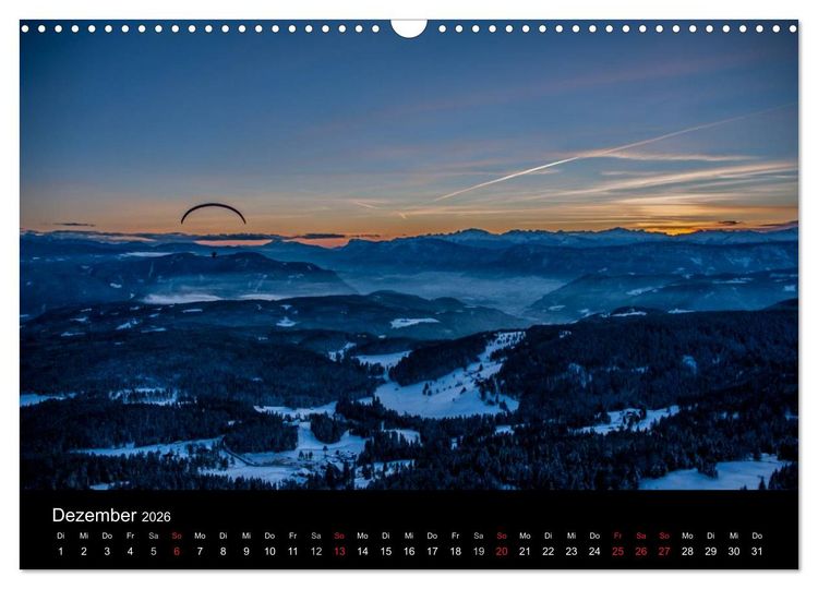 Produktbild: Paragliding - zwischen Himmel und Erde (Wandkalender 2026 DIN A3 quer), CALVENDO Monatskalender