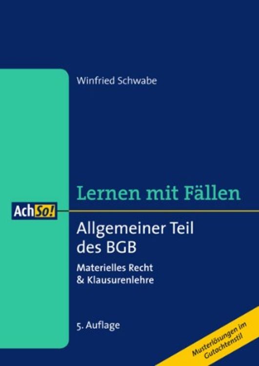 Produktbild: Allgemeiner Teil des BGB
