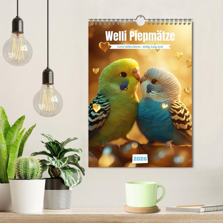 Produktbild: Welli Piepm&auml;tze (Wandkalender 2026 DIN A4 hoch), CALVENDO Monatskalender