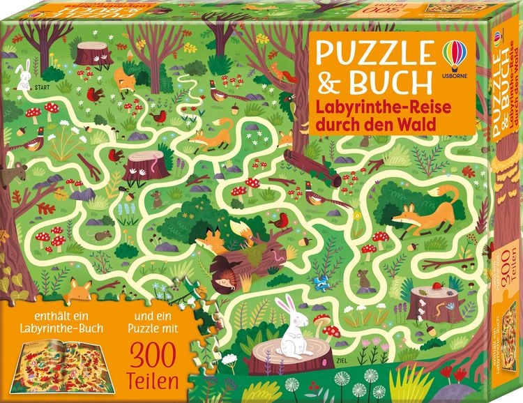 Bild vom Artikel Puzzle & Buch: Labyrinthe-Reise durch den Wald vom Autor Kate Nolan