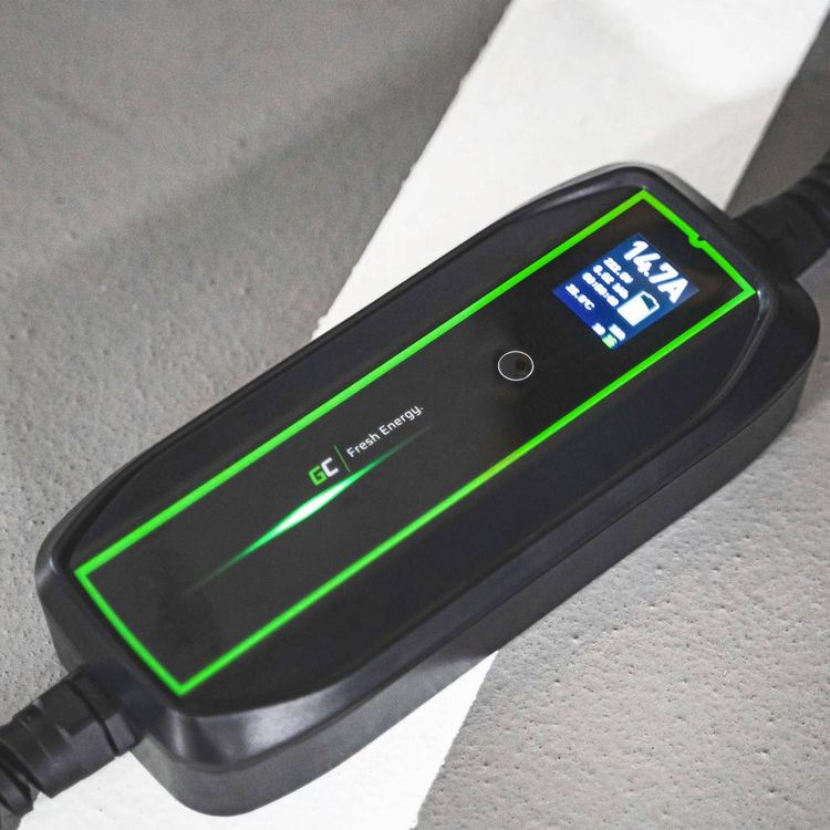 Produktbild: Green Cell EV PowerCable Mobile Ladestation Typ 2 16A Anzahl Anschl&uuml;sse 1 3.6kW