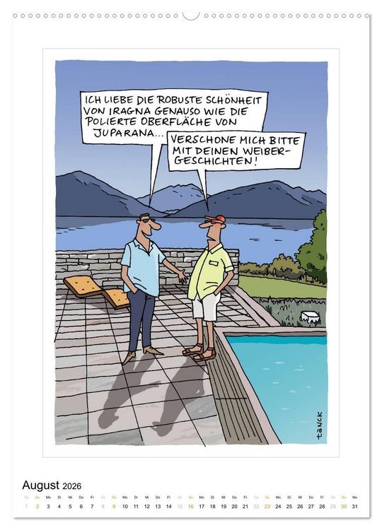 Produktbild: Betongold lacht - Cartoons (Wandkalender 2026 DIN A2 hoch), CALVENDO Monatskalender