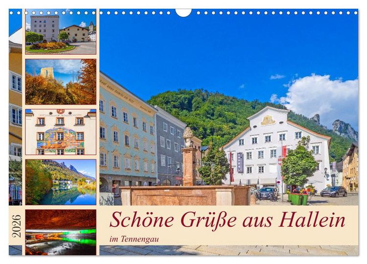 Produktbild: Sch&ouml;ne Gr&uuml;&szlig;e aus Hallein (Wandkalender 2026 DIN A3 quer), CALVENDO Monatskalender