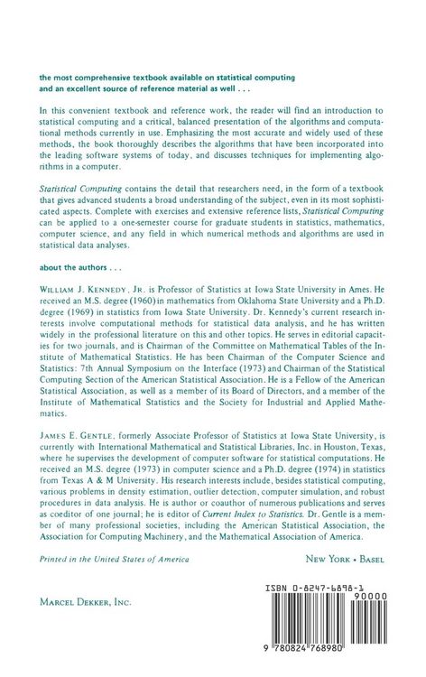 Produktbild: Statistical Computing