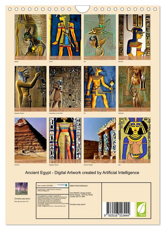 Produktbild: Ancient Egypt - Digital Artwork created by Artificial Intelligence (Wall Calendar 2026 DIN A4 portrait), CALVENDO 12 Month Wall Calendar