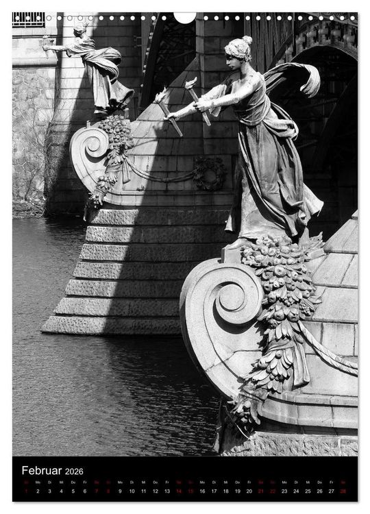 Produktbild: Prag - Die goldene Stadt in monochrom (Wandkalender 2026 DIN A3 hoch), CALVENDO Monatskalender