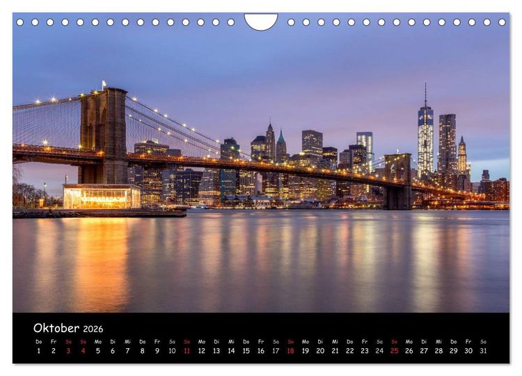 Produktbild: Leuchtende St&auml;dte (Wandkalender 2026 DIN A4 quer), CALVENDO Monatskalender