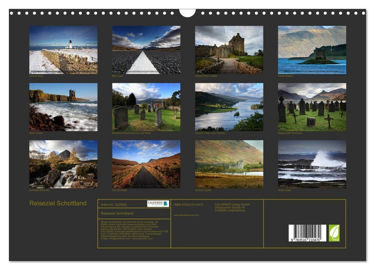 Produktbild: Reiseziel Schottland (Wandkalender 2026 DIN A3 quer), CALVENDO Monatskalender