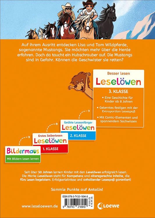 Produktbild: Lesel&ouml;wen 3. Klasse - Freiheit f&uuml;r die Mustangs