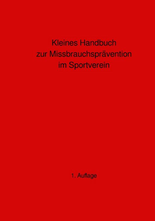 Produktbild: Kleines Handbuch zur Missbrauchspr&auml;vention im Sportverein