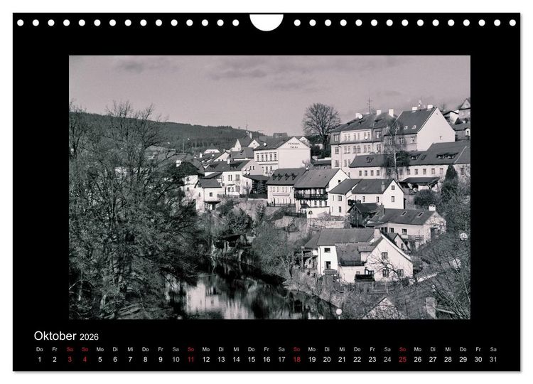 Produktbild: Sch&ouml;nheit an der Moldau - Cesky Krumlov (Wandkalender 2026 DIN A4 quer), CALVENDO Monatskalender