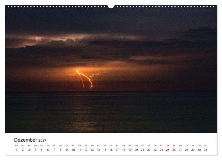 Produktbild: Gewitter - atemberaubende Naturschauspiele (hochwertiger Premium Wandkalender 2027 DIN A2 quer), Kunstdruck in Hochglanz